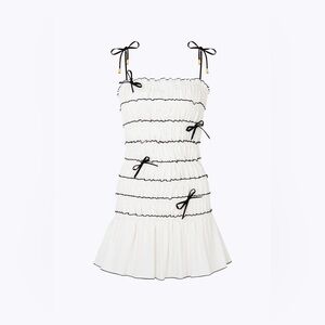 Cin Cin Femme Mini Bow Dress Black & White - “PEARL” Large